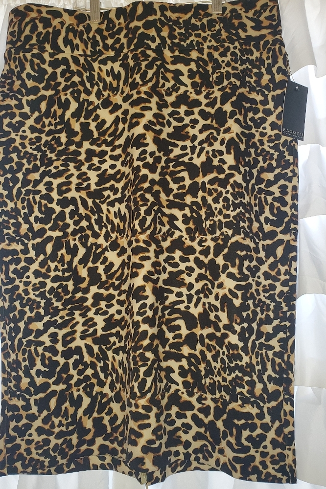 Eloquii Leopard pencil skirt NWT